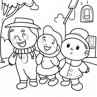 Cheerful Rhyme Time Town Characters Coloring Page 68285-54048