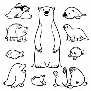 Arctic Animals Coloring Page 68304-54083