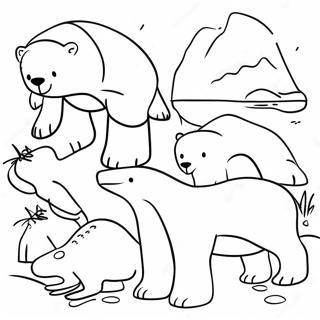 Arctic Animals Coloring Page 68304-54084