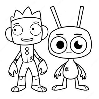 Zim And Gir Silly Adventure Coloring Page 6831-5433