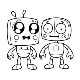 Zim And Gir Silly Adventure Coloring Page 6831-5435