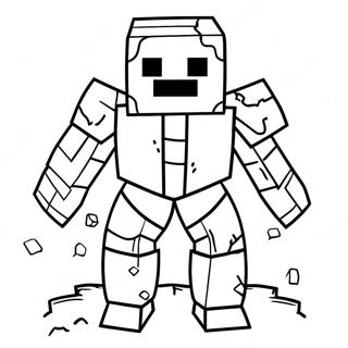 Page À Colorier Golem De Neige Minecraft 68324-54063