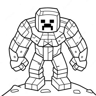 Page À Colorier Golem De Neige Minecraft 68324-54064