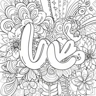 Love Word Coloring Pages