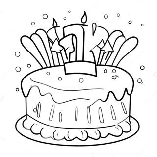 Happy 13th Birthday Celebration Coloring Page 68384-54116