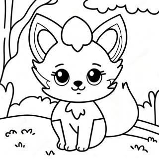 Kawaii Fox Coloring Pages