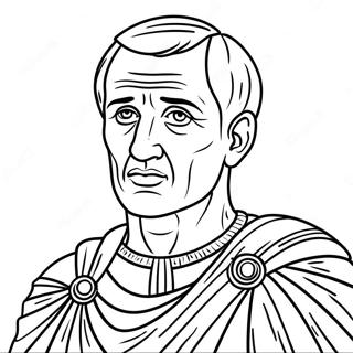 Famous Julius Caesar Portrait Coloring Page 68415-54151