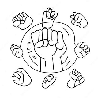 Sign Language Alphabet Coloring Page 68434-54195