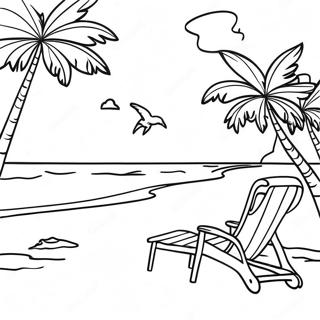 Bahamas Beach Scene Coloring Page 68444-54166