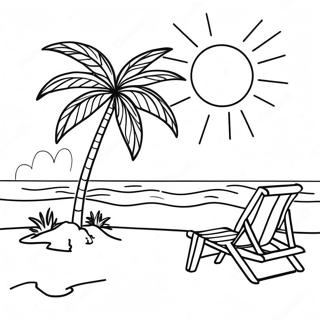 Bahamas Beach Scene Coloring Page 68444-54168