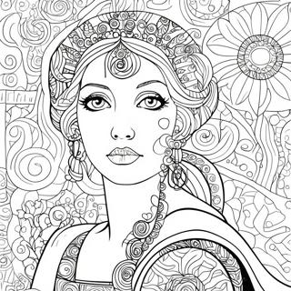 Klimt Coloring Pages