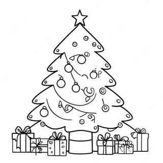 Festive Christmas Tree Coloring Page 68495-54241