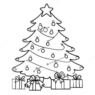 Festive Christmas Tree Coloring Page 68495-54244