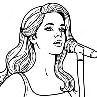 Lana Del Rey Singt Wunderschön Ausmalbild 68505-54209