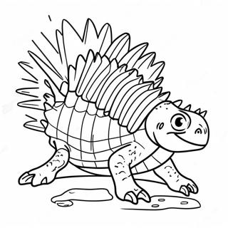 Fargerik Dimetrodon Med Spiss Seil Fargeleggingsark 68525-54273