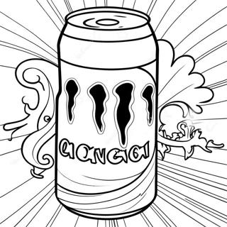 หน้าระบายสีกระป๋องเครื่องดื่ม Monster Energy สุดเท่ 68535-54237