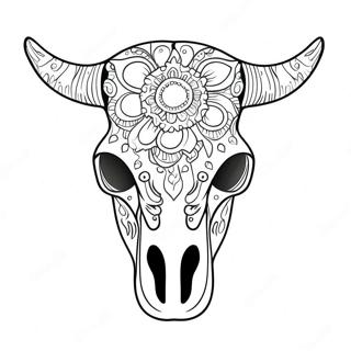 Cow Skull Coloring Pages