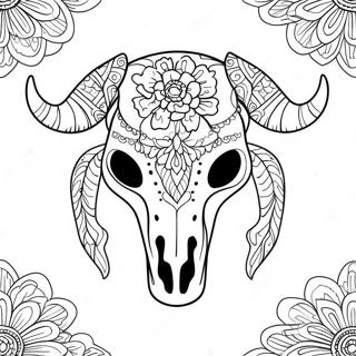 Cow Skull Coloring Pages