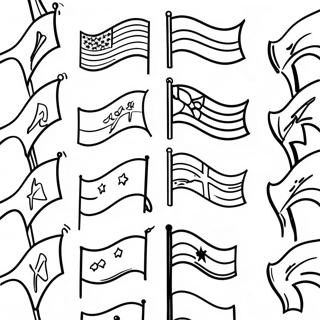 Colorful Country Flags Coloring Page 68675-54361