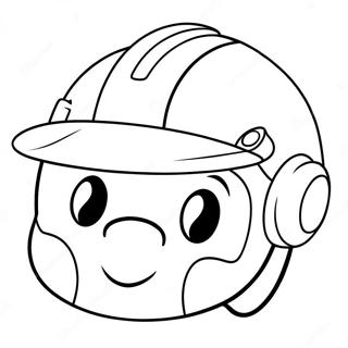 Cute Safety Helmet Coloring Page 6871-5505