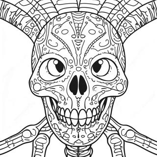 Detailed Animal Skeleton Coloring Page 68745-54413