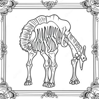 Detailed Animal Skeleton Coloring Page 68745-54414