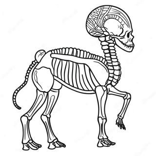 Detailed Animal Skeleton Coloring Page 68745-54415