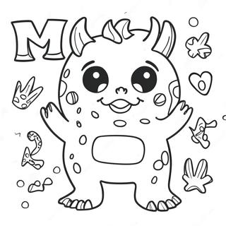 Monster Letters Coloring Pages