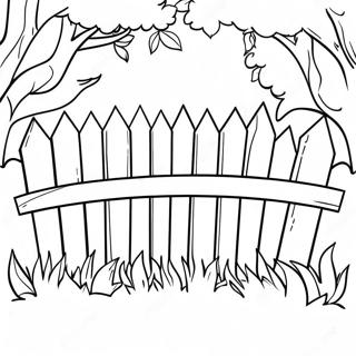 Simple Wooden Fence Coloring Page 68844-54485