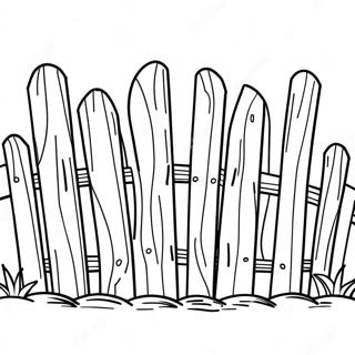 Simple Wooden Fence Coloring Page 68844-54488