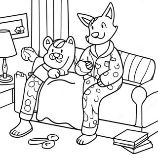 Cozy Pajama Party Coloring Page 68855-54498