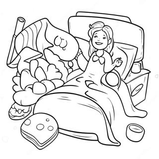 Cozy Pajama Party Coloring Page 68855-54499