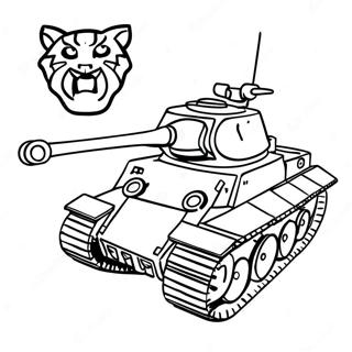 Tigerstridsvagn Färgläggningssida 68864-54506