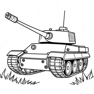 Realistisches Tigerpanzer Ausmalbild 68865-54495