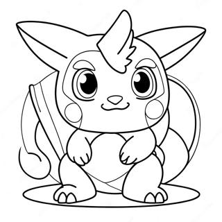 Legendarisk Chibi Pokemon Färgläggningssida 68884-54514