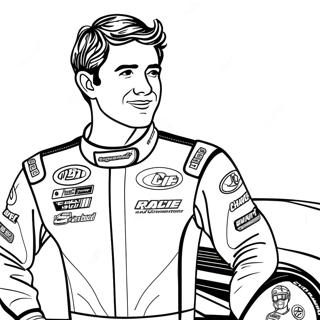 Chase Elliott In Race Car Coloring Page 68895-54530