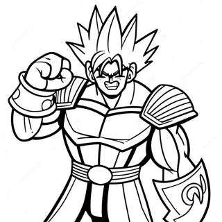 Bardock In Battle Armor Coloring Page 68935-54563