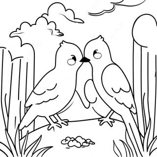 Birds In Nature Coloring Page 69024-54632