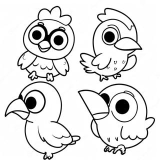 Exotic Tropical Birds Coloring Page 69025-54635