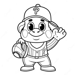 Phillies Mascot Coloring Page 69054-54649