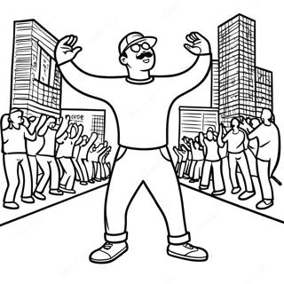 Philly Fanatic Dancing Coloring Page 69055-54693