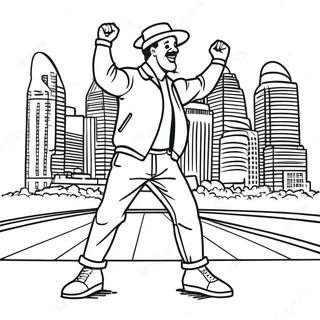 Philly Fanatic Dancing Coloring Page 69055-54694