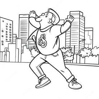 Philly Fanatic Dancing Coloring Page 69055-54695