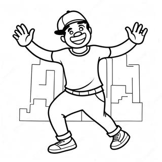 Philly Fanatic Dancing Coloring Page 69055-54696