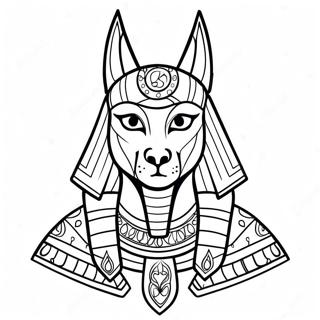 Färgglad Anubis Färgläggningssida 69095-54689