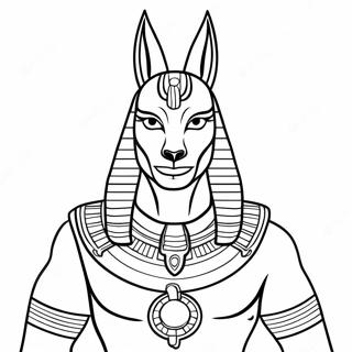 Färgglad Anubis Färgläggningssida 69095-54691