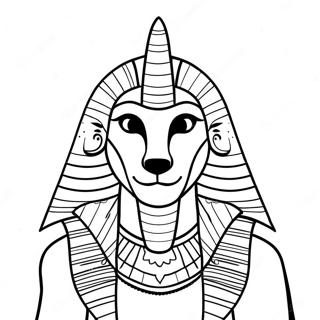 Bunter Anubis Ausmalbild 69095-54692