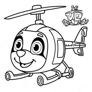 Paw Patrol Skye Helicopter Coloring Pages