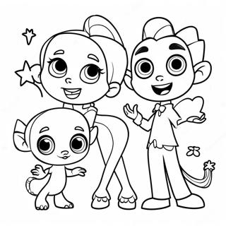 Vampirina With Spooky Friends Coloring Page 6911-5504