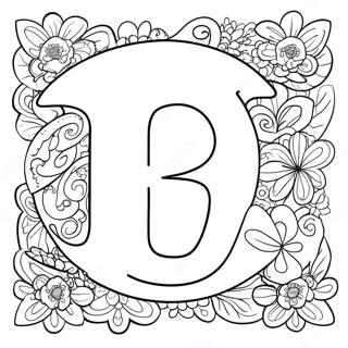 Lucky Number 13 Coloring Page 69175-54753